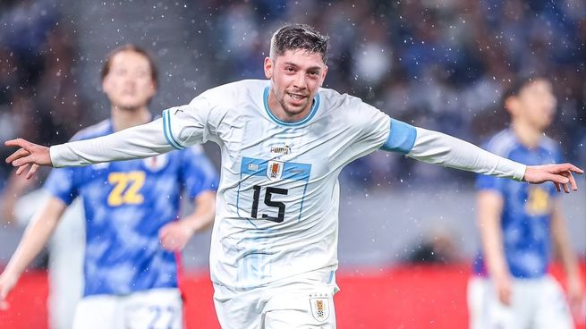 Federico Valverde es uno de los más valiosos en el Uruguay vs. Inglaterra de hoy.