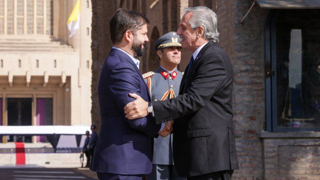 Alberto Fernández y Boric se reunieron en Santiago de Chile.&nbsp;