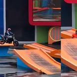 Murió un motociclista en un show de acrobacias tras impactar contra una rampa Murió un motociclista en un show de acrobacias tras impactar contra una rampa