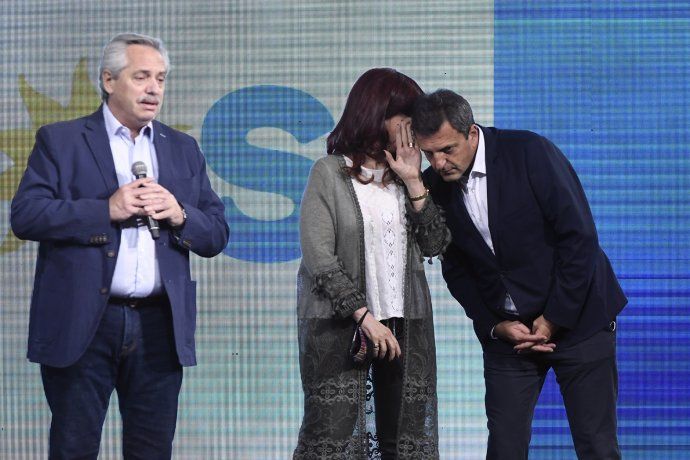 Alberto Fernández, Cristina Fernández de Kirchner y Sergio Massa. Alberto Fernández, Cristina Fernández de Kirchner y Sergio Massa.