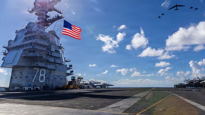 Se hicieron publicas las primeras imagenes del USS Gerald R. Ford en el Caribe.
