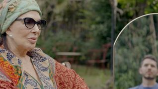 Graciela Borges y, en segundo plano, el director y protagonista del documental, Gonzalo Murúa Losada.