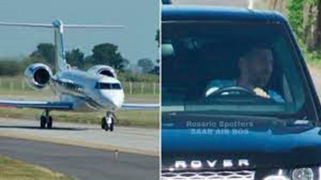 Messi llegó a Rosario. 