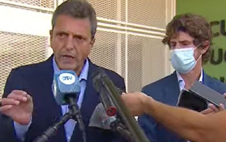 El presidente de la Cámara de Diputados, Sergio Massa, y el intendente de San Fernando, Juan Andreotti.&nbsp;