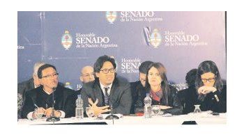 Plenario. El ministro de Justicia, Germán Garavano, expuso después de Patricia Bullrich. El FpV cuestiona en el Senado la constitucionalidad del decomiso de bienes y extinción de dominio que se aprobó en Diputados.
