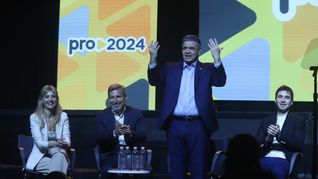 Mauricio Macri en el acto de relanzamiento del PRO realizado en La Boca.