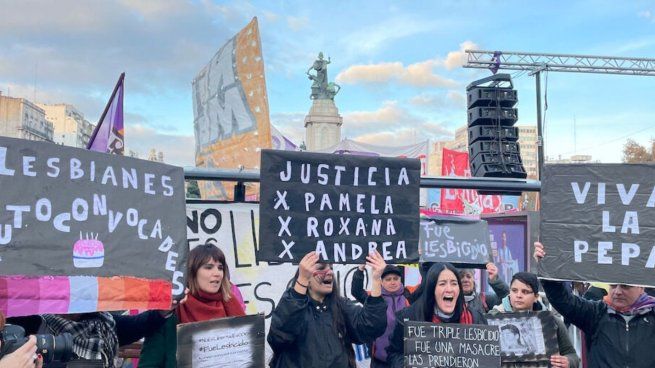 Marcha para reclamar justicia por el triple lesbicio de Barracas.