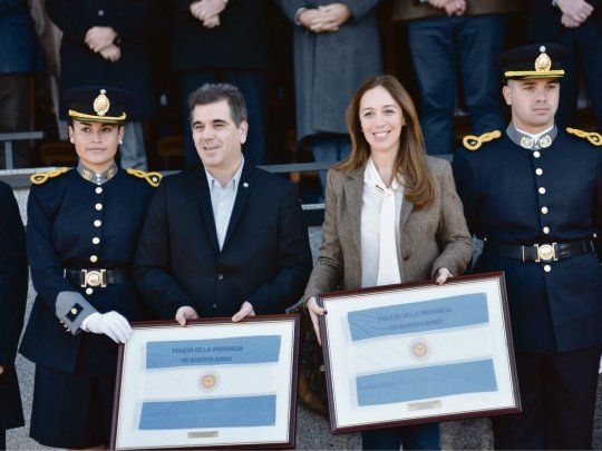 POSTALES. María E. Vidal se mostró ayer junto a Ritondo.&nbsp;