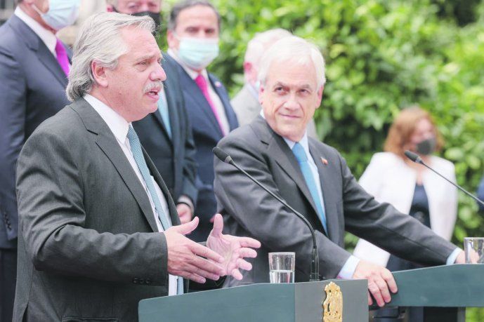 Alberto Fernández y Sebastián Piñera.