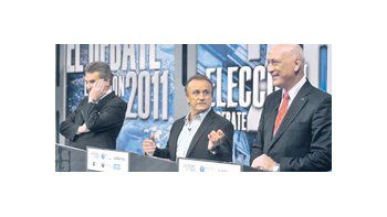 Agustín Rossi, Miguel del Sel y Antonio Bonfatti debatieron públicamente sobre sus planes de gobierno.