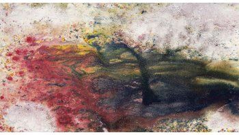 ámbito.com | Vaughn. Una de sus pinturas realizadas con la técnica del chorreado que pueden verse en el Pabellón de Artes de la UCA.