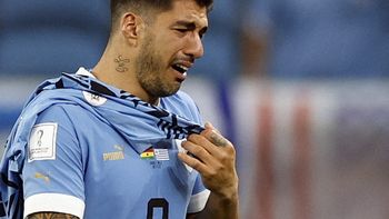 Suárez no pudo contener las lágrimas por la eliminación de Uruguay.