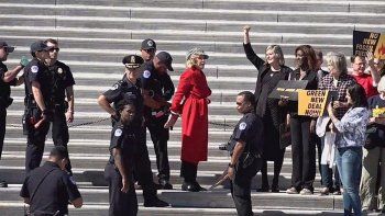 Jane Fonda en el momento de su detención.&nbsp;