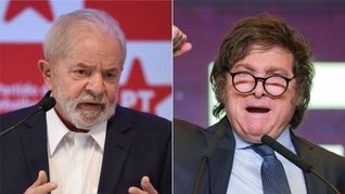 Lula da Silva y Javier Milei.&nbsp;