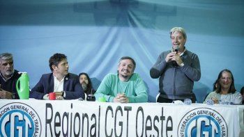 Máximo Kirchner en un acto de la CGT Oeste