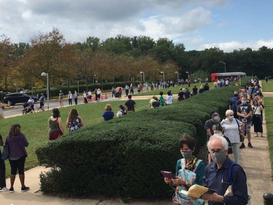 Las filas de votantes en Virginia.&nbsp;