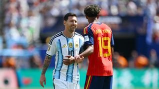 Lionel Messi y Lamine Yamal durante la final. Lionel Messi y Lamine Yamal durante la final.