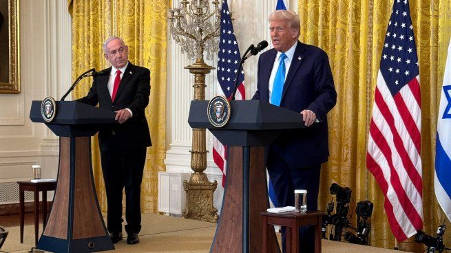 Donald Trump recibió a Benjamín Netanyahu en la Casa Blanca.&nbsp;