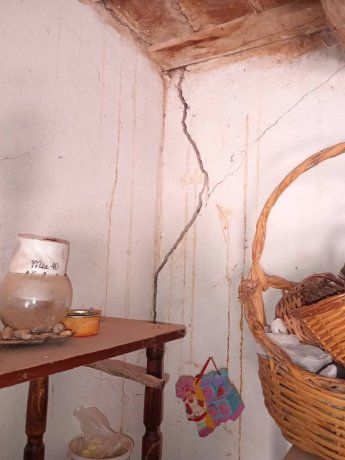 Así quedó la estructura de una de las casas riojanas. Así quedó la estructura de una de las casas riojanas.