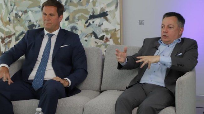 El director general de Providencia Seguros, Lisandro López; y el gerente general de Afianzadora Latinoamericana, Mariano Nimo, disertaron sobre la realidad del sector seguros.