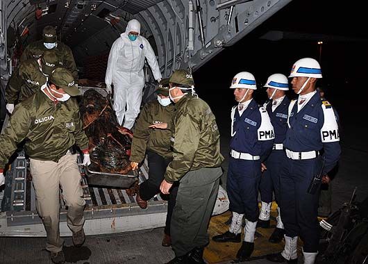 Las imágenes fueron difundidas por el Ministerio de Defensa colombiano.
