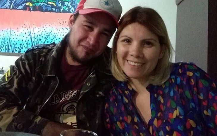 María Caccone y su esposo