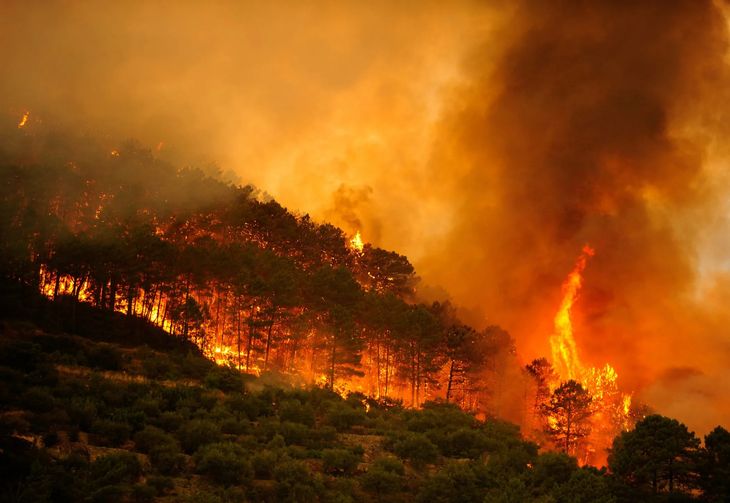 Twelve active fires in the region keep in danger to homes and force evacuations.