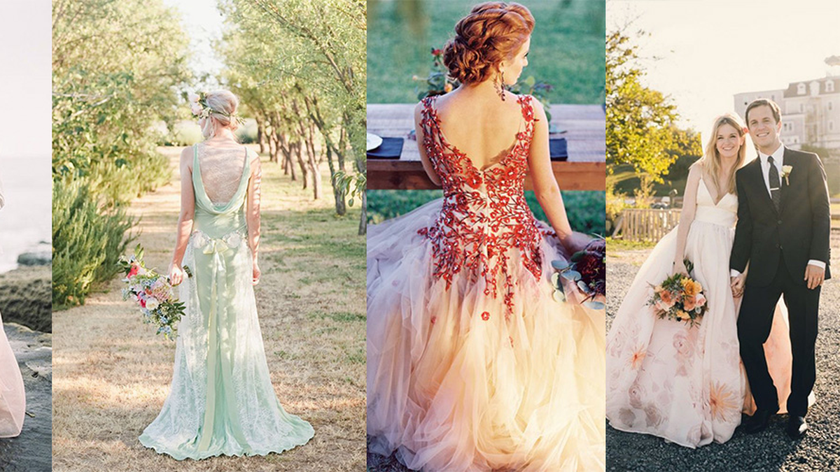 Adiós al blanco: ahora las novias eligen vestidos de color para su casamiento Adiós al blanco: ahora las novias eligen vestidos de color para su casamiento