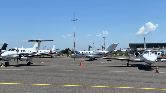 El Aeropuerto de Punta del Este marcó un récord de vuelos privados en un mismo día.