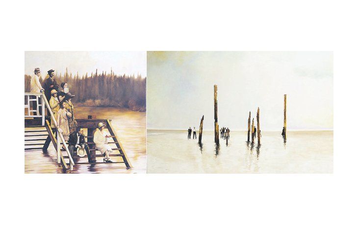 ámbito.com | Cada uno de los paneles que conforman la enorme obra de 25 metros de Eduardo Cetner permite ver el proceso de su pintura y la composición muy realista. Otra de las “escenas” de “La gran bajante”, obra que ratifica que el artista no busca otra cosa que per