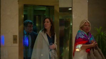 María Eugenia Vidal, en una reunión junto a Elisa Carrió y Pepín Rodríguez Simón.