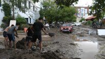 Las calles de Bahía Blanca tras el temporal.&nbsp;