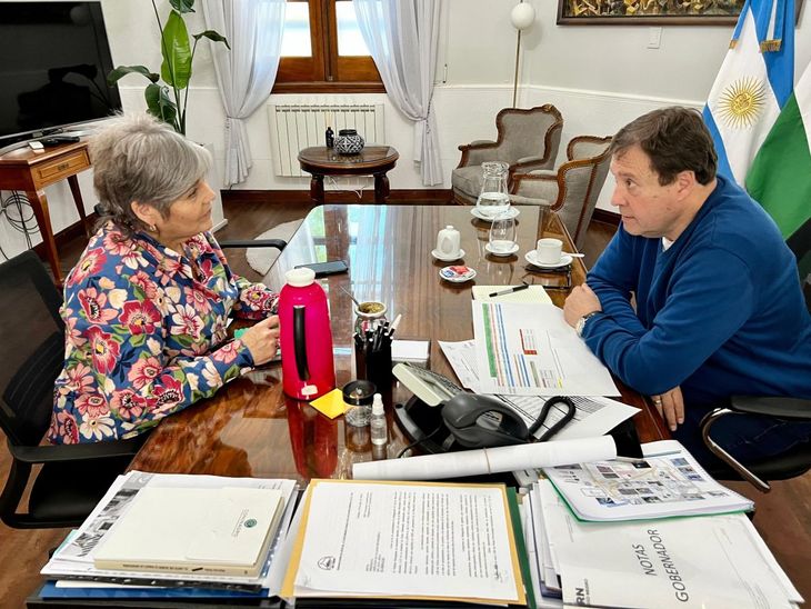 Alberto Weretilneck recibió a la ministra de Educación y Derechos Humanos de Río Negro, Patricia Campos.