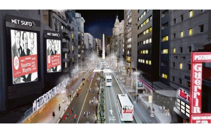 Así será. Ayer el Gobierno de la Ciudad dio a conocer el render de como quedará la avenida Corrientes luego de las obras.