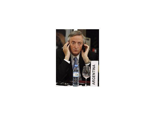 El presidente Néstor Kirchner durante cumbre en Río de Janeiro.