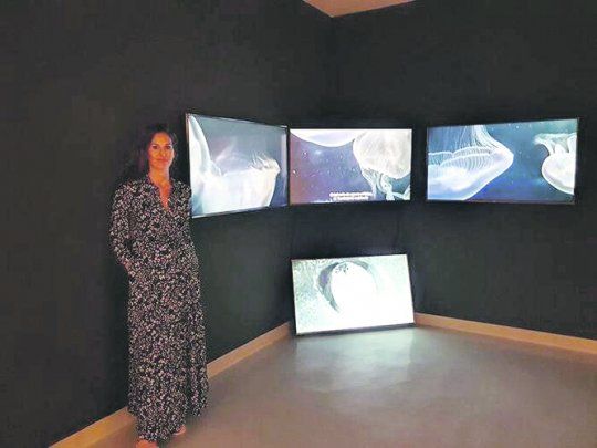 Premio trabucco. Florencia Levy, ganadora con su videoinstalación “Lugar fósil”, registrada en Asia.