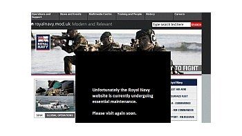 Desafortunadamente la página web de la Royal Navy está siendo sometida a un mantenimiento esencial, se lee al querer ingresar