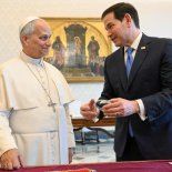 El papa León XIV recibió a Marco Rubio en el Vaticano. El papa León XIV recibió a Marco Rubio en el Vaticano.