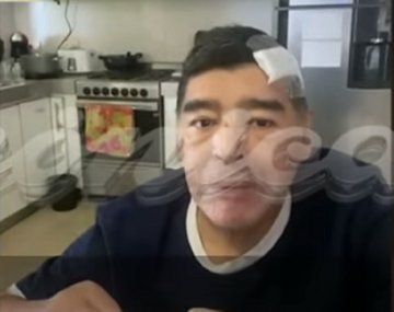 Salió a la luz un nuevo video de Maradona tras ser operado: Estoy abollado