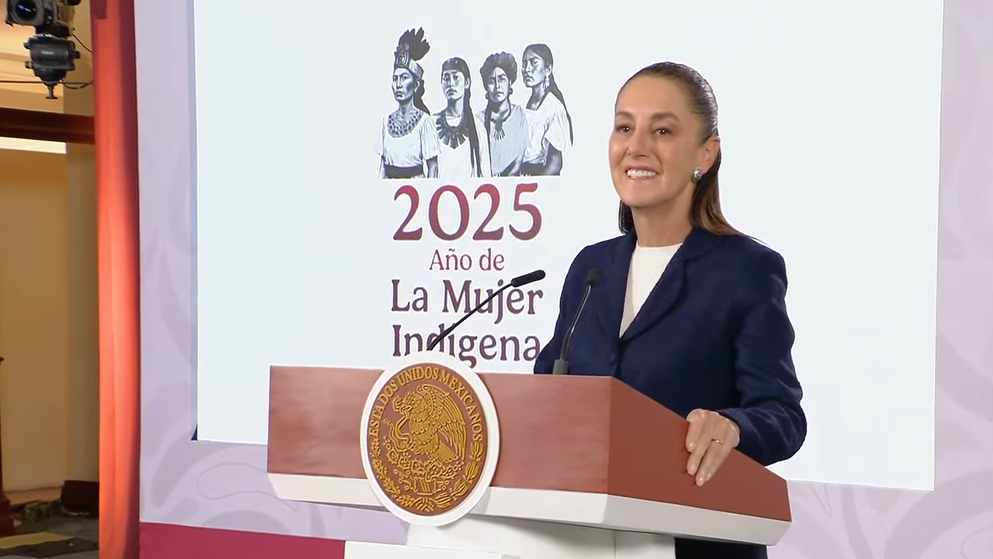 Claudia Sheinbaum en la Mañanera de este lunes.