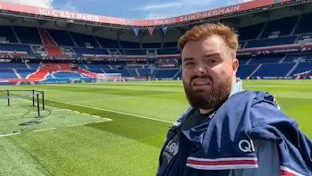 Ibai Llanos también estuvo en la presentación de Lionel Messi en PSG.