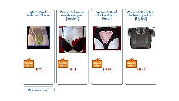 Un inventor de ropa interior muestra sus productos anti radiación en su pagina web