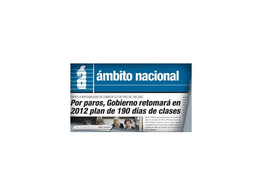 Ámbito Nacional anticipó la iniciativa en su edición del pasado 29 de septiembre.