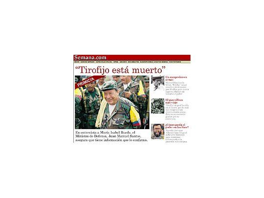 Imagen de la web de la revista Semana.