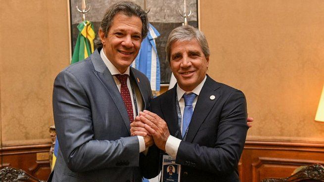 El ministro de Economía, Luis Caputo, recibió a su par de Brasil, Fernando Haddad.