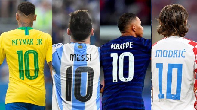 Quienes son los 48 jugadores que usarán el dorsal número 10 en el Mundial
