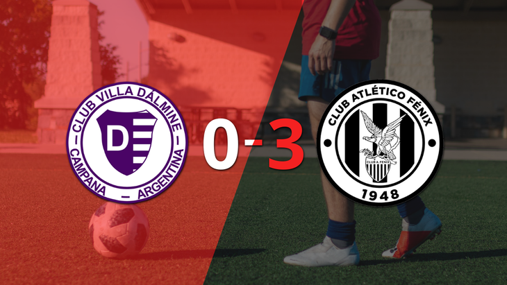 Fénix derrotó sin complicaciones a Villa Dálmine con doblete de Matías Abruzzese