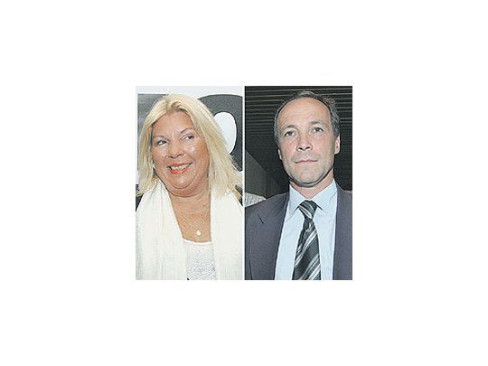 Elisa Carrió y Rubén Giustiniani