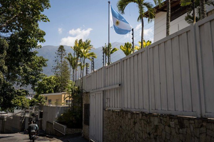 La Embajada argentina en Caracas, Venezuela.