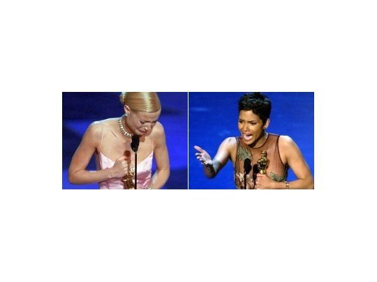 Son memorables las lágrimas de las actrices Gwynet Paltrow y Hally Berry.